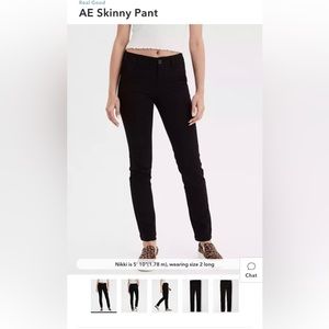 American Eagle Black Size 12 Skinny Jeans in Cotton